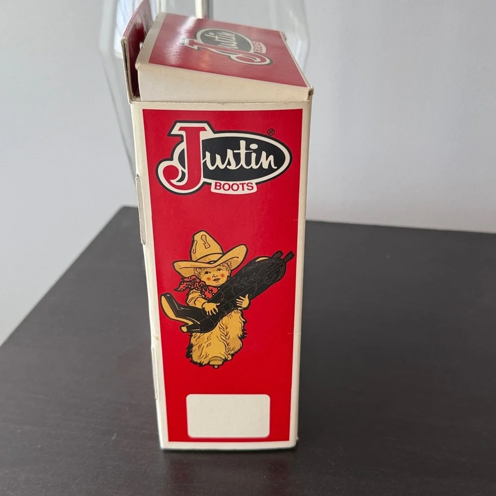 Vintage Justin Western‎ Leather Red Baby Boots